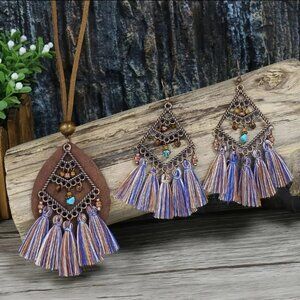 NWOT $25 each set Boho Women's Earrings Necklace Ethnic Style Jewelry